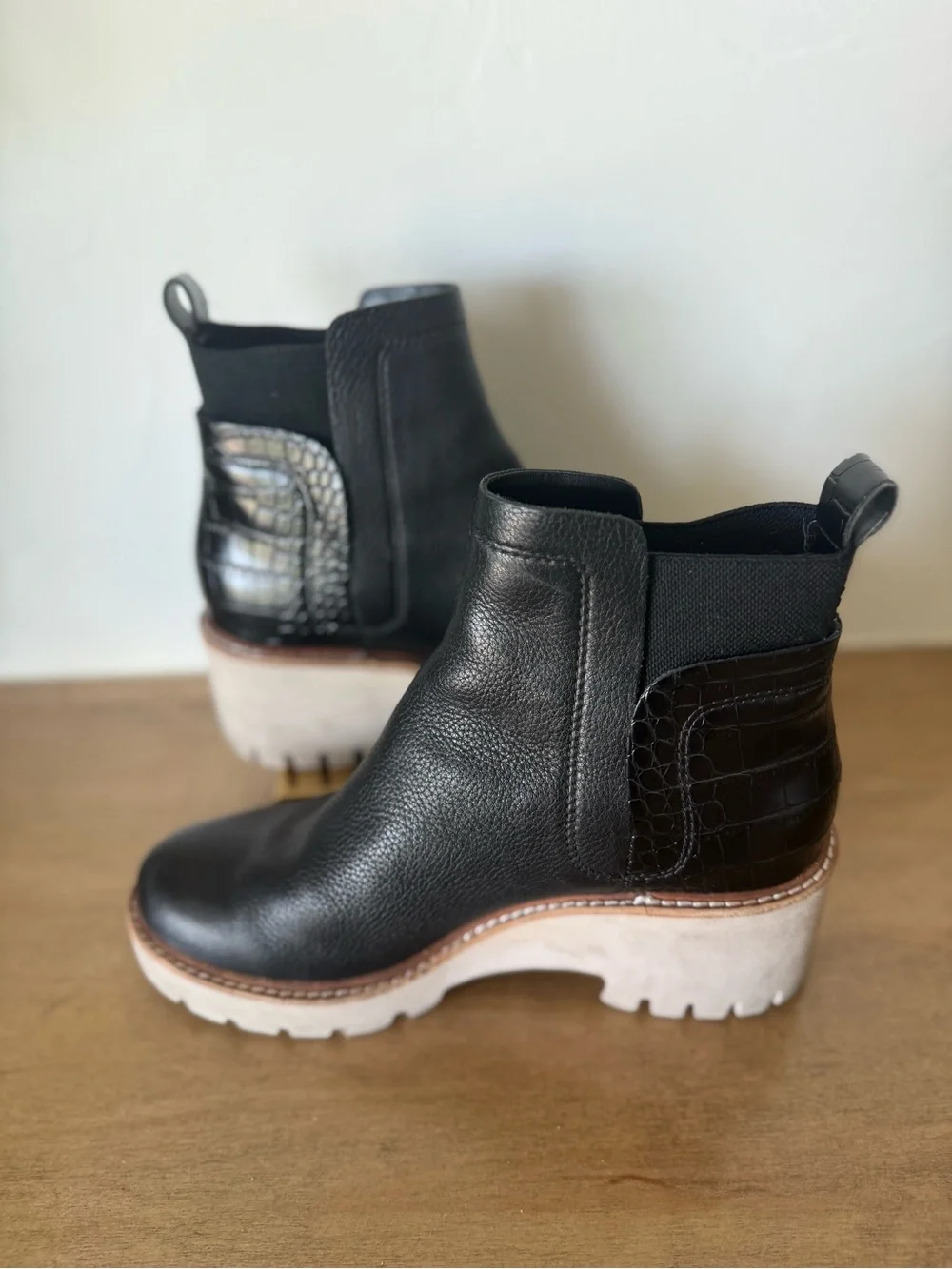 Dolce Vita Black Leather Chelsea Boots